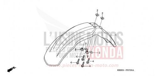 FRONT FENDER XR125L5 de 2005
